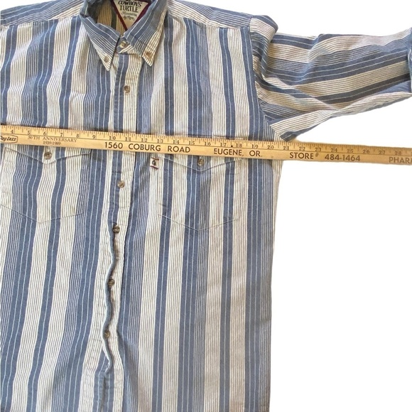 Vintage Cowboys Turtle Blue Plaid Button-down Shirt - Picture 2 of 9